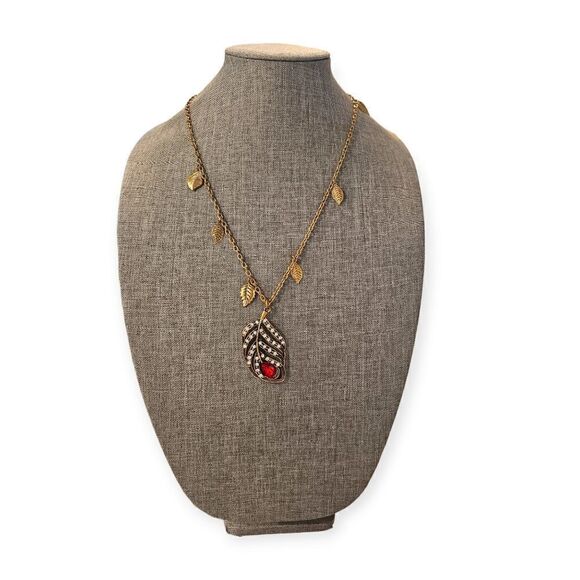 Amrita Singh Antique 18k Gold-Plated Brass Peacock Feather Pendant Necklace - Picture 6 of 11